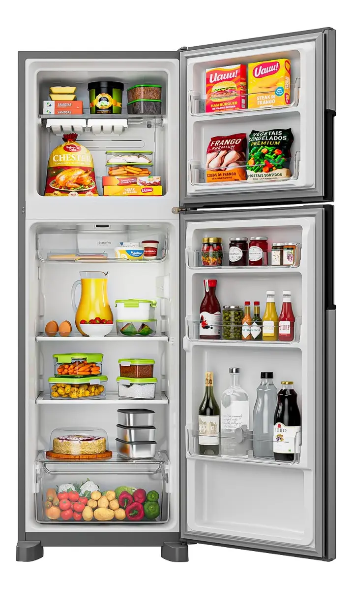 Consul crm44 vale a pena? Espaço interno da geladeira Consul CRM44 Frost Free