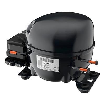 Compressor com tubulação em cobre utilizado nas geladeiras Brastemp BRM46 e Consul CRM44